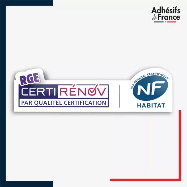 adhésif logo Label CertiRénov RGE NF Habitat