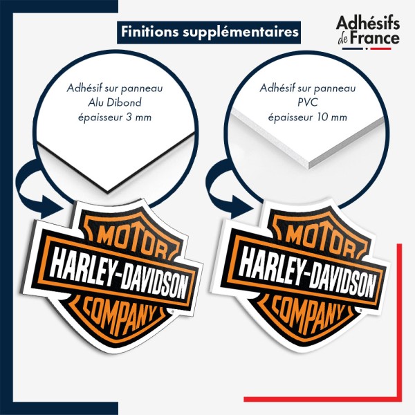 sticker sur plaque aluminium dibond ou panneau PVC Sticker Harley Davidson Motor Company