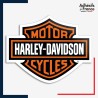 Sticker logo moto - Harley Davidson Motor Cycles (couleur)