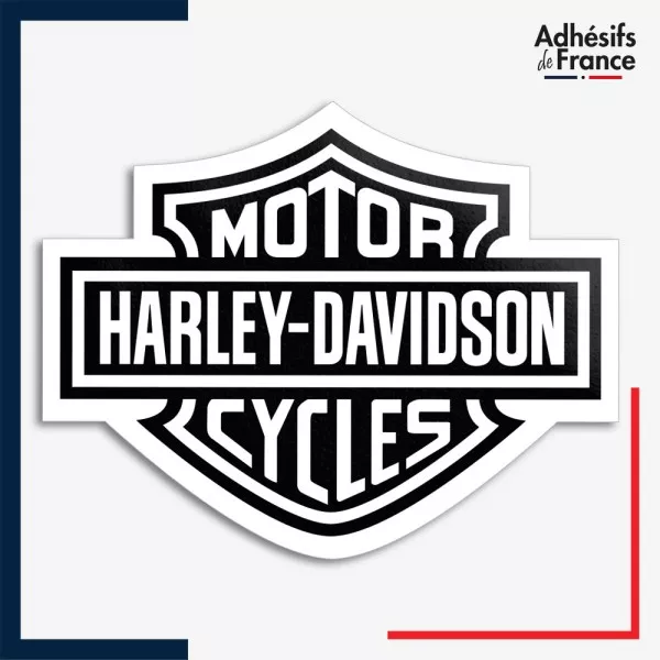 Sticker logo moto - Harley Davidson Motor Cycles (noir)