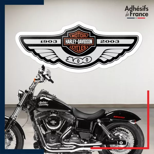 Adhésif grand format logo moto - Harley Davidson 100 ans